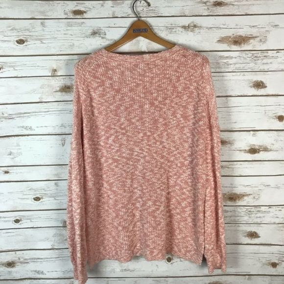 J. Crew Coral Marled Crewneck Sweater - Picture 2 of 8